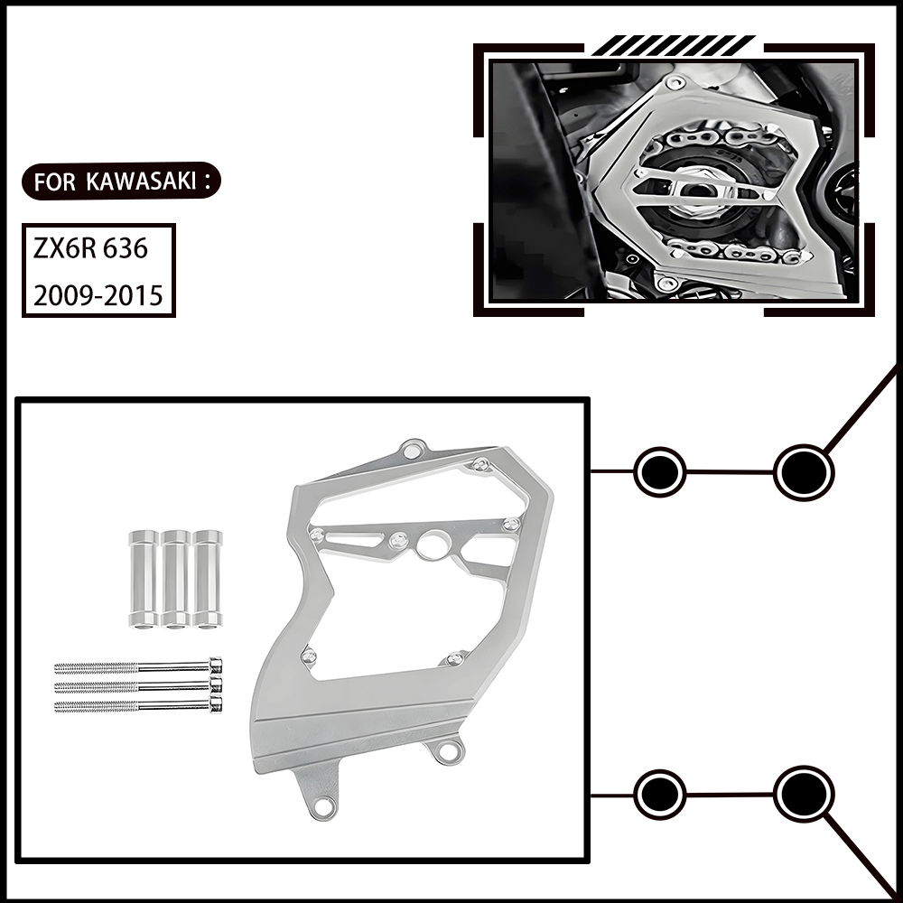 Motorcycle Gear Essentials - Kawasaki ZX-6R 636 09-15 için uygun