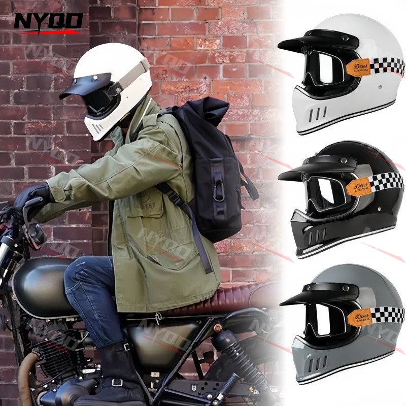 Motorcycle Gear Vintage - Vintage Tam Yüz Motosiklet Motokros Kaskı