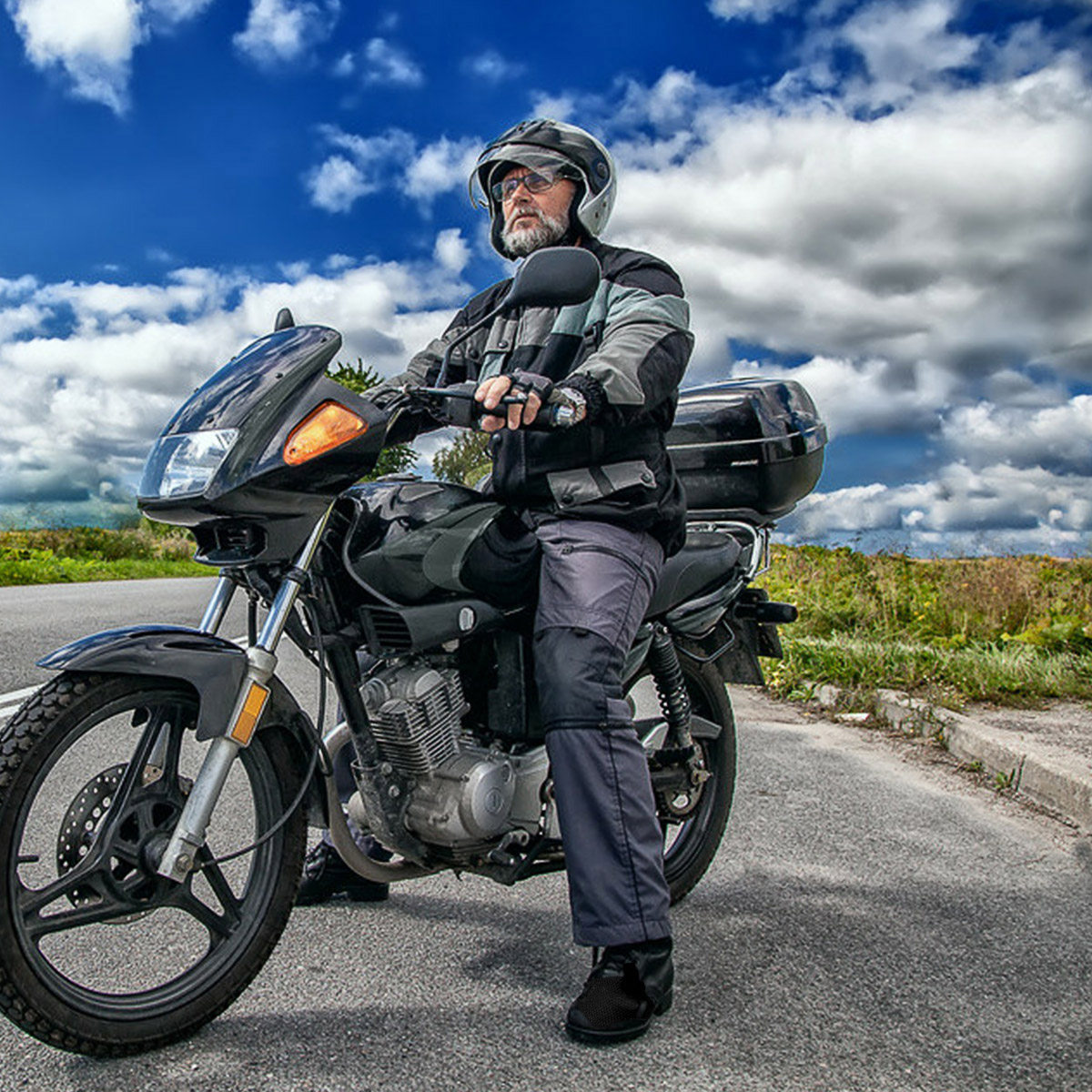 Motorcycle Gear Slipping - Motosiklet Ayakkabı Koruyucusu Ayarlanabilir Siyah TPU
